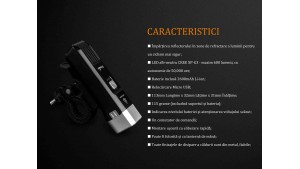 Fenix BC25R - Lanternă bicicletă - 600 Lumeni - 106 Metri Fenix BC25R - Lanternă bicicletă - 600 Lumeni - 106 Metri
